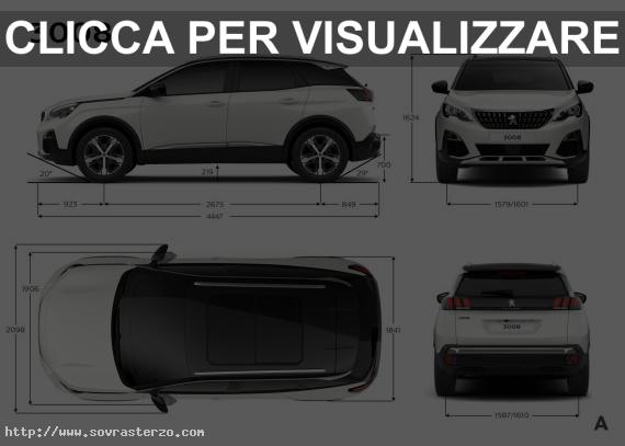 Dimensioni Misure Nuovo Peugeot 3008